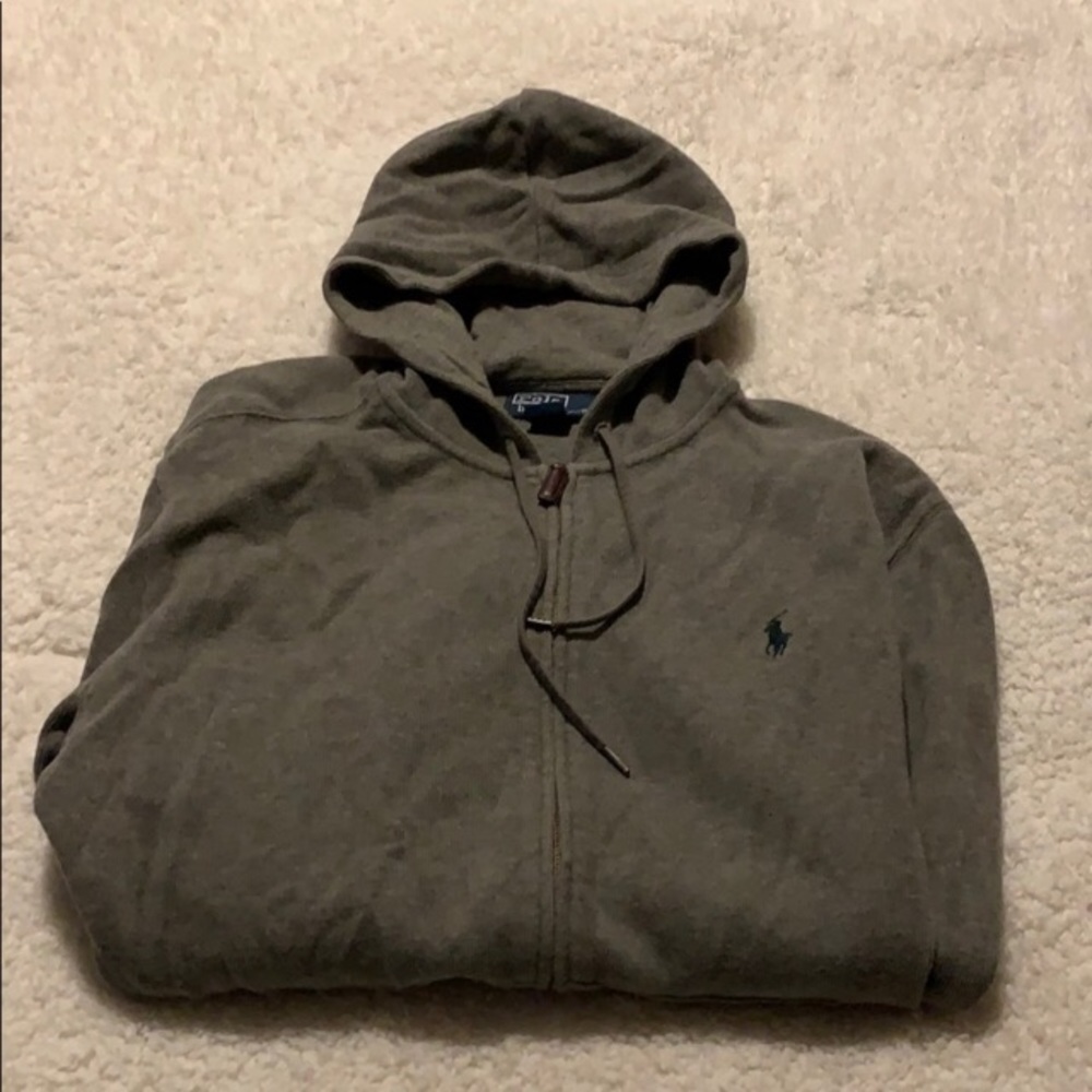 Polo by Ralph Lauren Full Zip Hoodie Gray Mens M